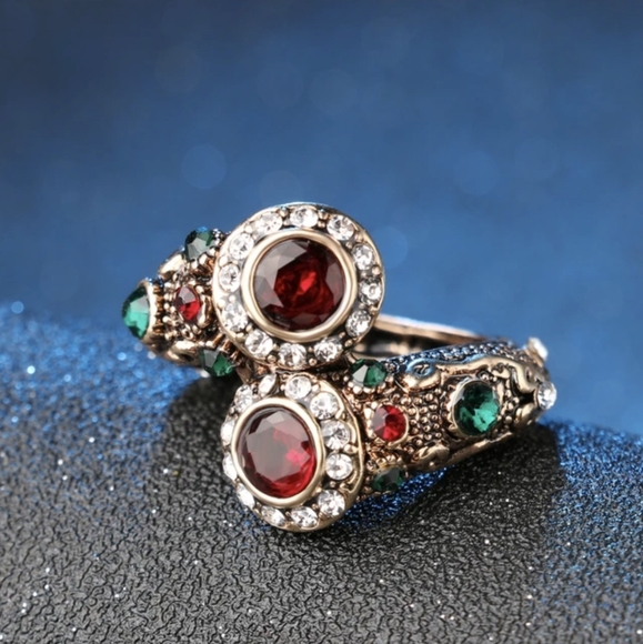 Turkish Vintage Style Exaggerated Ring for Women,Ottoman,ByzantianWeddingGift - Picture 3 of 9